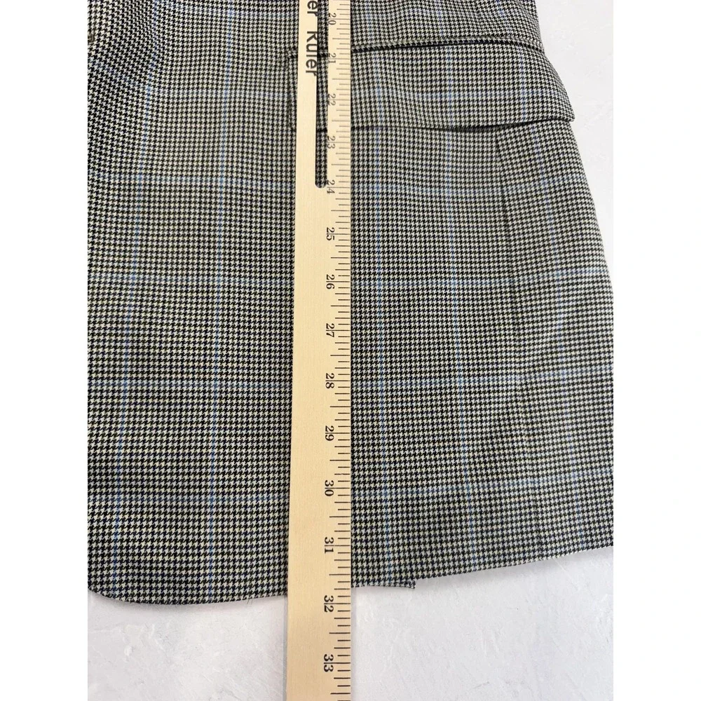 Ermenegildo Zegna Blazer Mens‎ 56R Plaid Wool Sport Coat Made in Switzerland